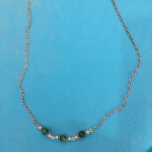 Malachite and Sterling Silver Necklace